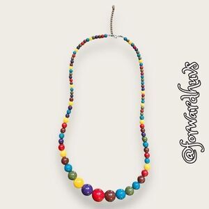 Bundle Sale 3 for $15 | Graduated Plastic Multi Colored Bead Necklace